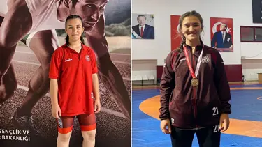 Antalya'da ailesinden gizli başladığı güreşte şampiyon oldu