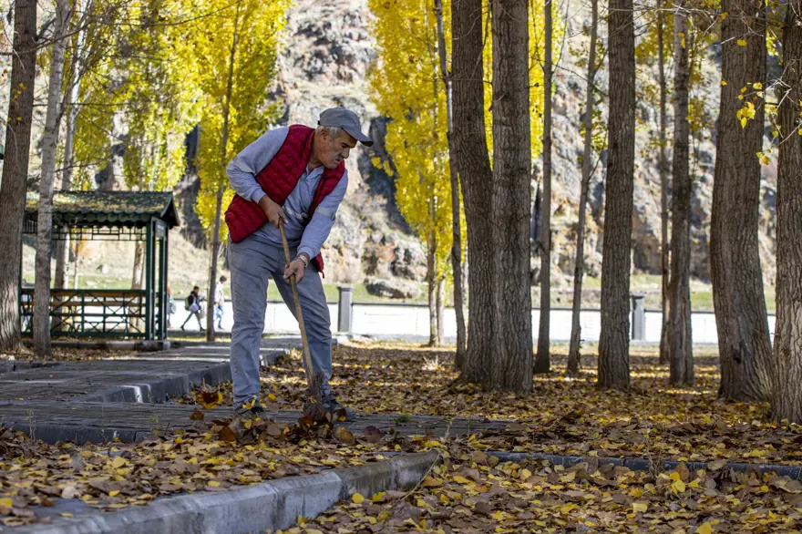 Erzurum'un kırsal mahallelerinde sonbahar renkleri hakim oldu 9