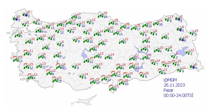 26 KASIM PAZAR HAVA NASIL OLACAK? 17