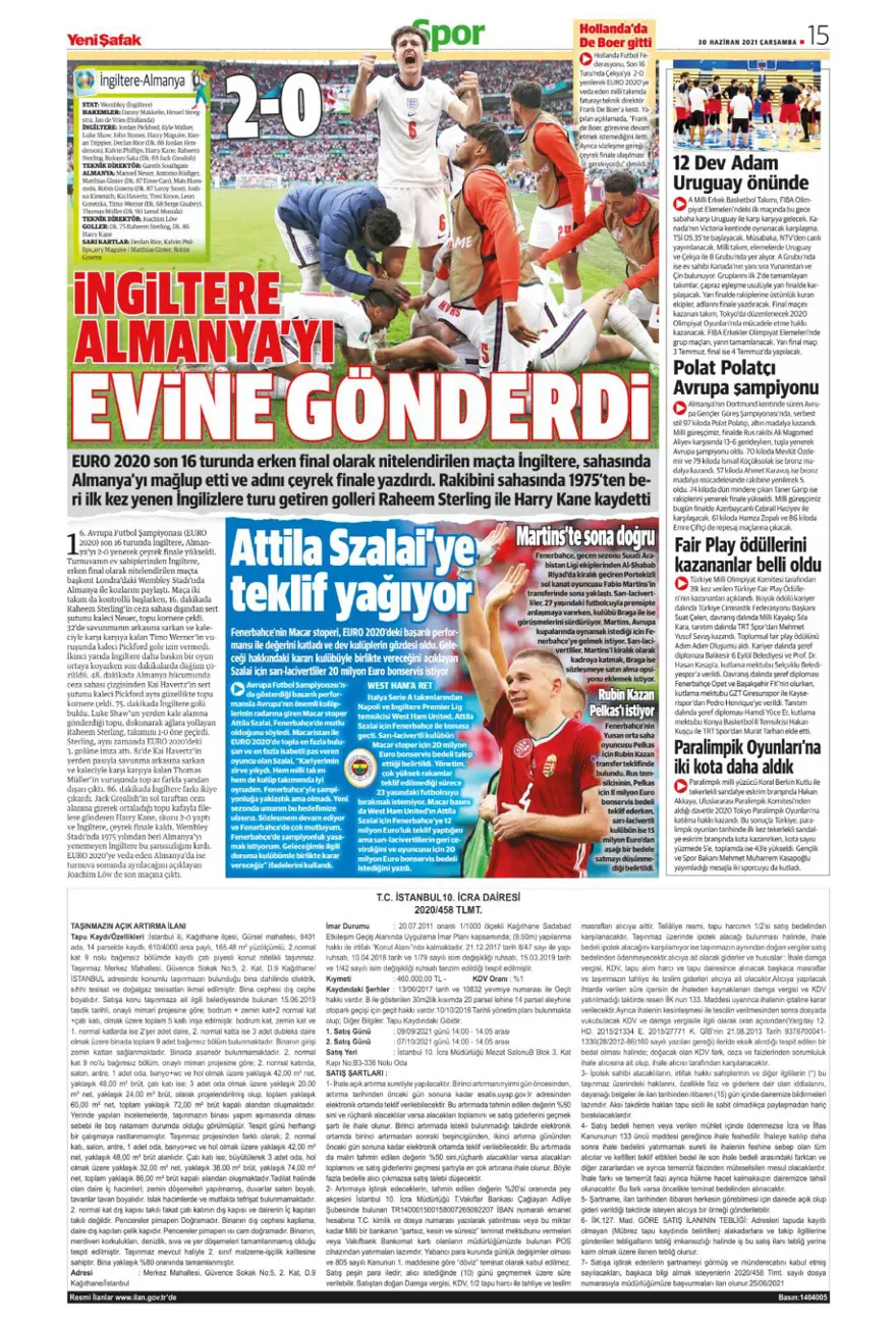 Günün spor manşetleri (30 Haziran 2021) 14