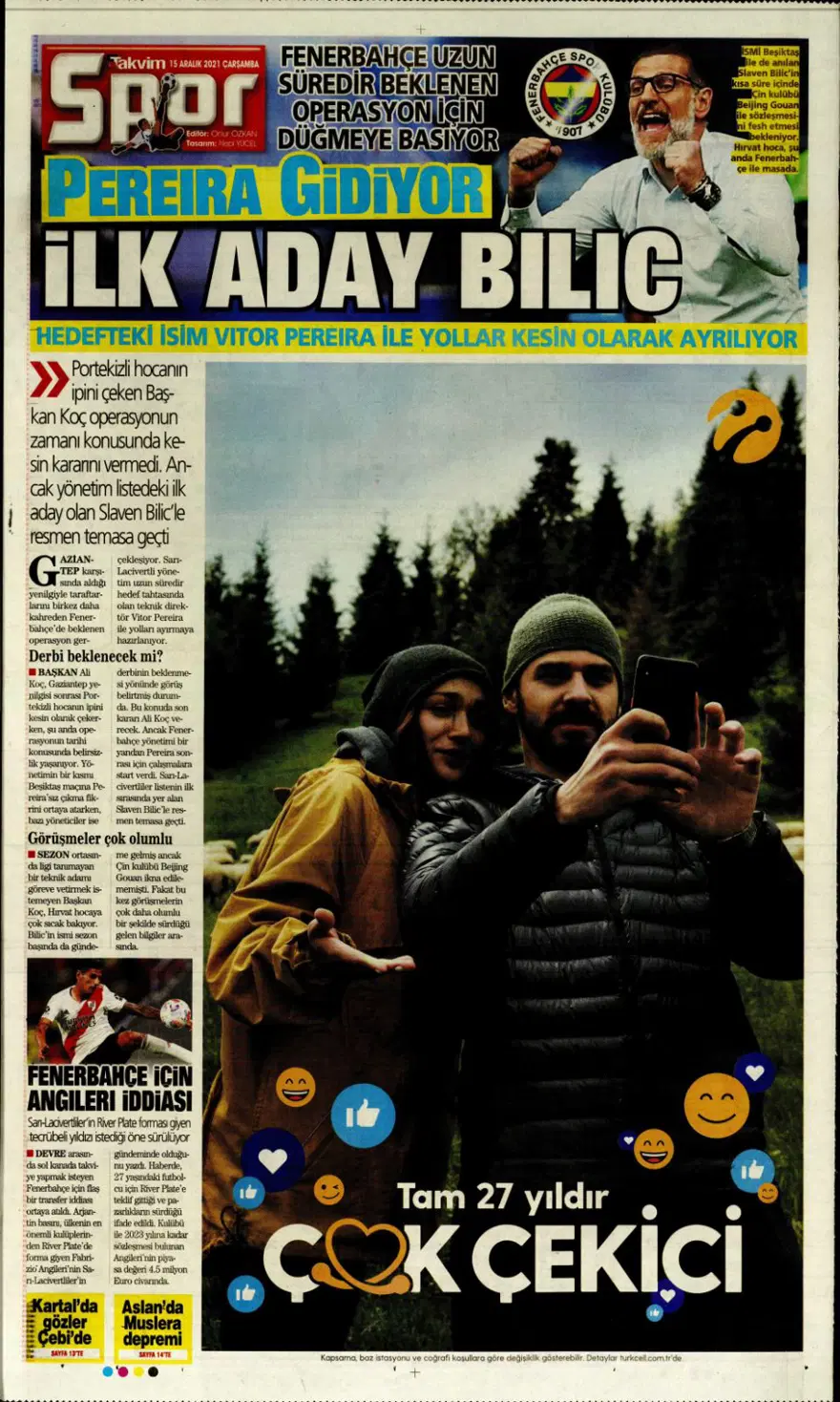 Günün spor manşetleri (15 Aralık 2021) 14 Günün spor manşetleri (15 Aralık 2021) 14