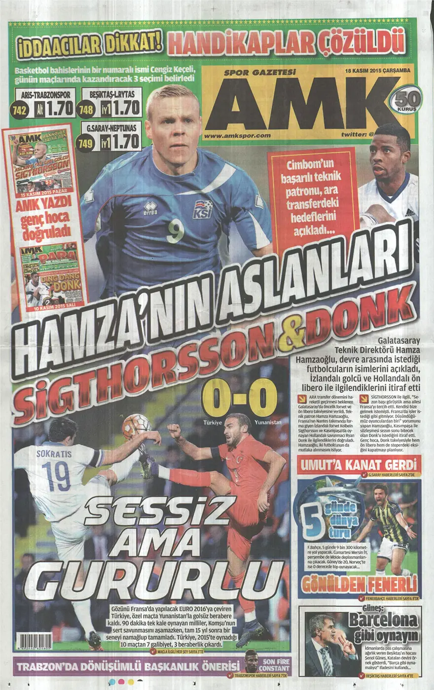 Günün gazete manşetleri - 18 Kasım 2015 20