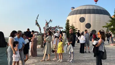 Kapadokya'da bayram yoğunluğu