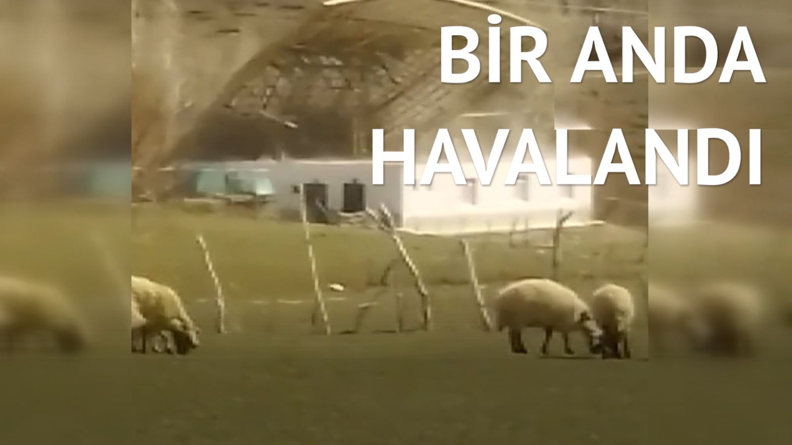 Fırtına caminin tonlarca ağırlıktaki çatısını böyle uçurdu