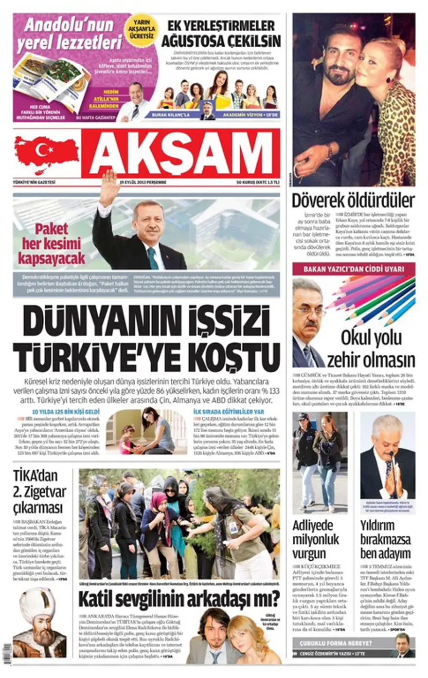 Günün Manşetler- 19 Eylül 2013 1