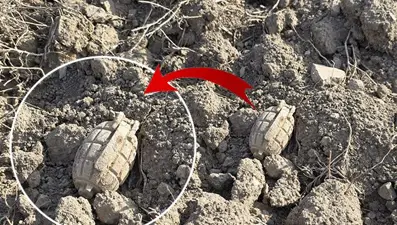 104 yıllık patlamamış el bombası bulundu