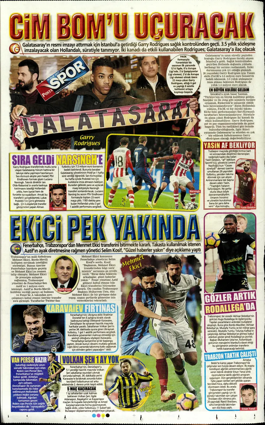 Günün spor manşetleri (10 Ocak 2017) 15