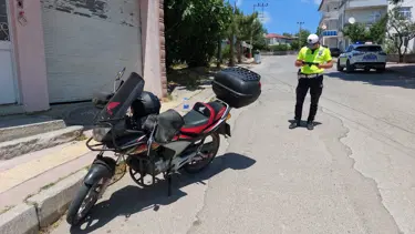 Samsun'da motosiklet devrildi, sürücü yaralandı