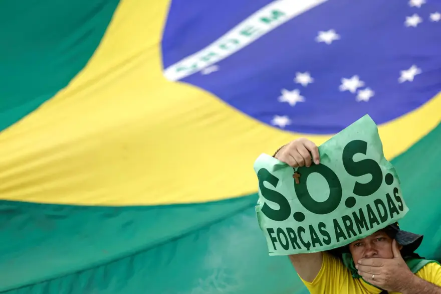 Brezilya'da Bolsonaro yanlıları darbe çağrısıyla protesto yaptı 2