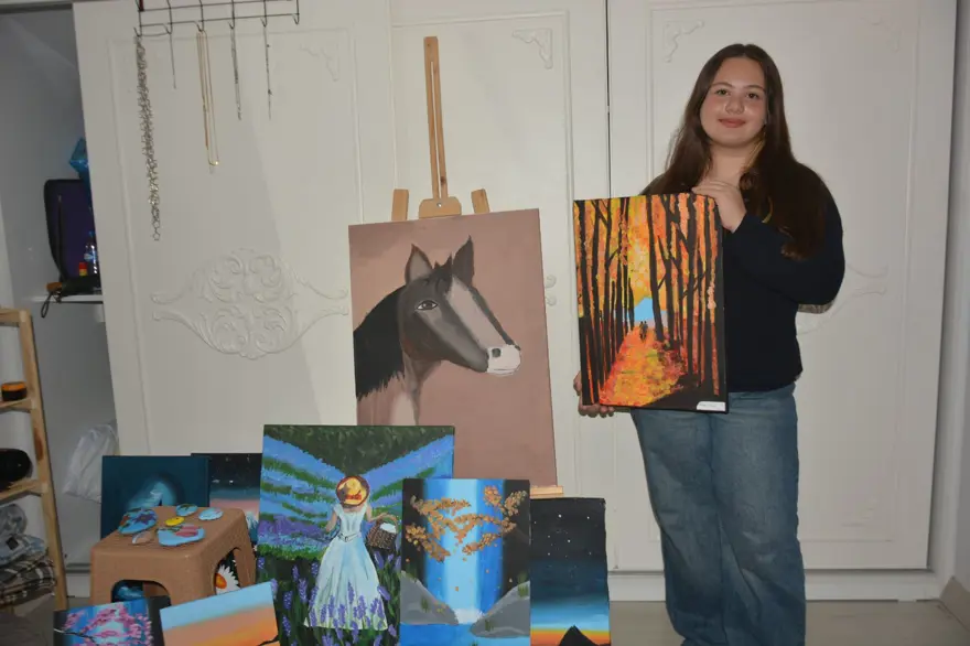 Doğadan aldığını ilhamı yansıtıyor: 13 yaşındaki genç yetenek 3