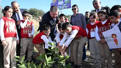 Öğretmenler Günü için hatıra ormanına 500 fidan dikildi 