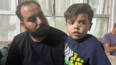 Yorgun merminin isabet ettiği çocuk yaralandı