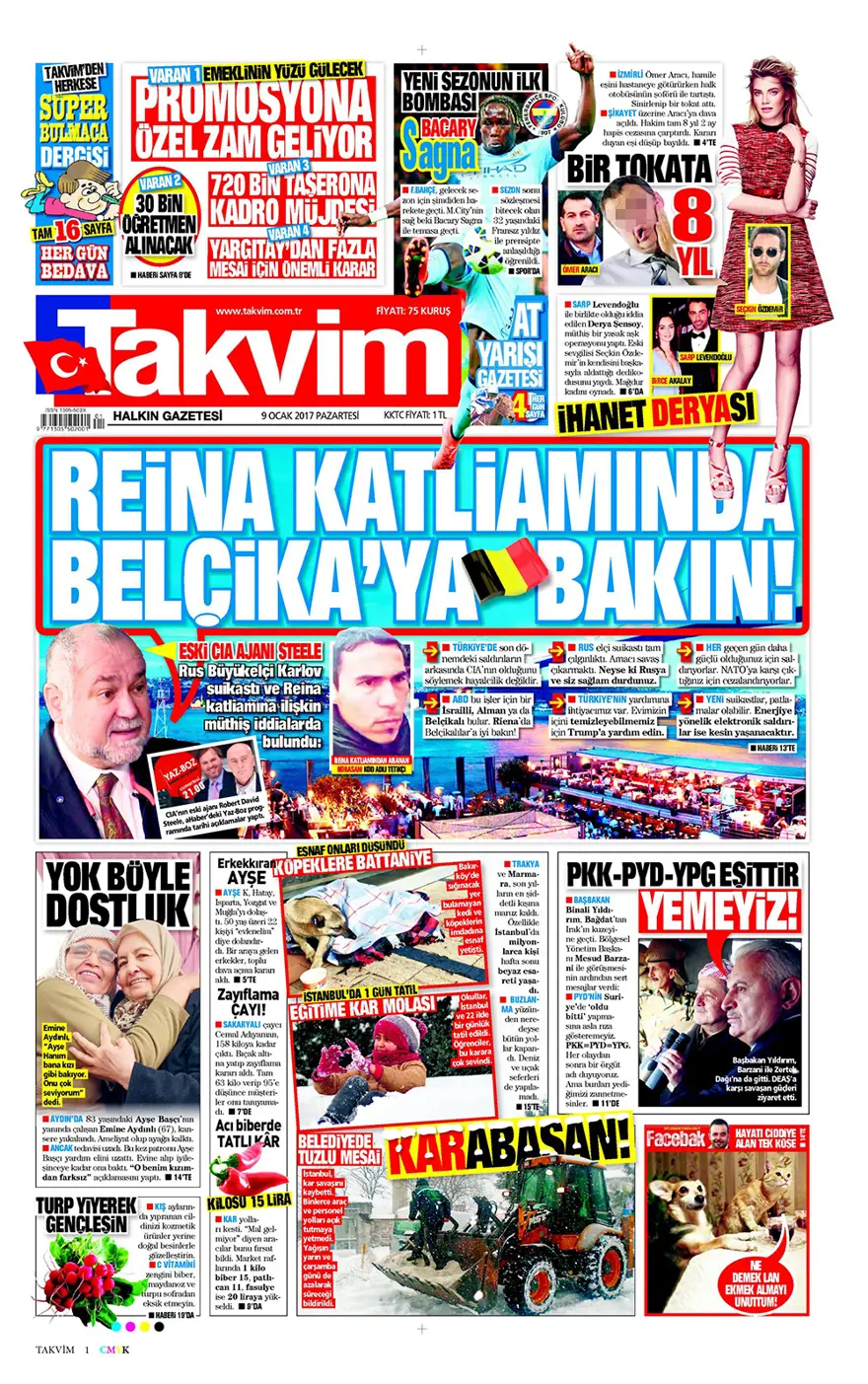 Günün gazete manşetleri - 9 Ocak 2017 6