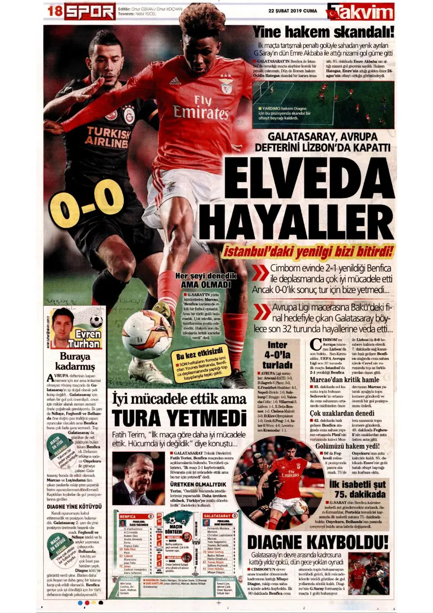 Günün spor manşetleri (22 Şubat 2019) 18