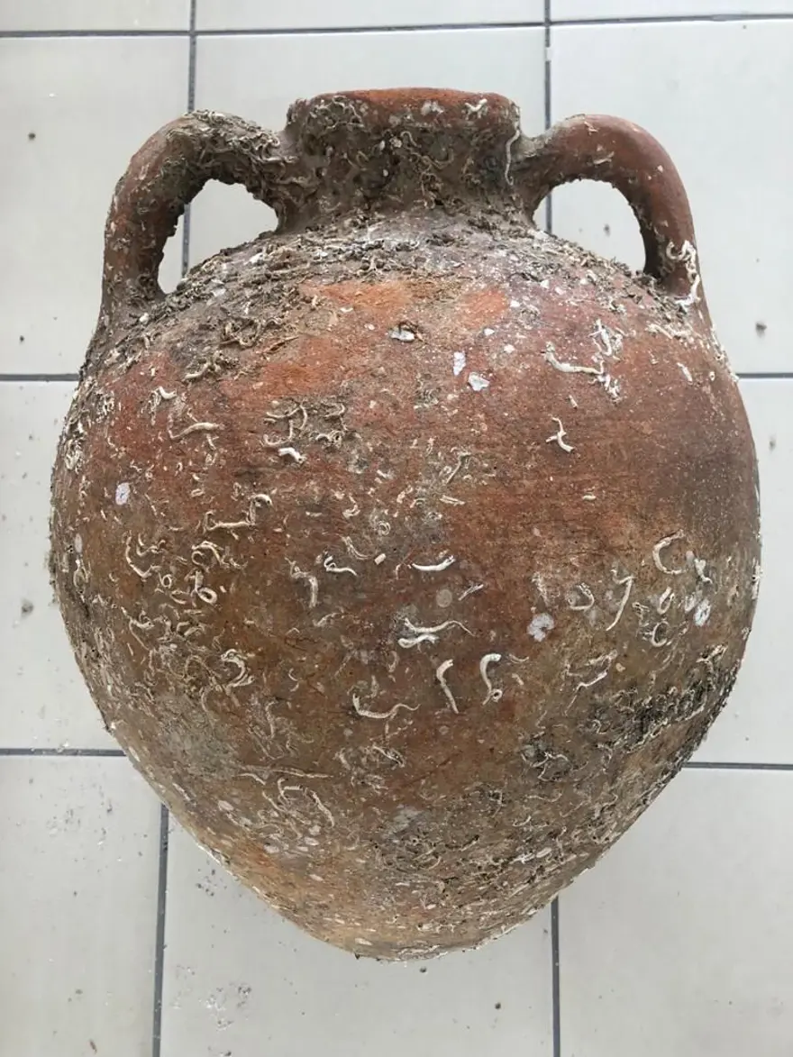 Balıkçı ağlarına Roma dönemine ait amforalar takıldı 6