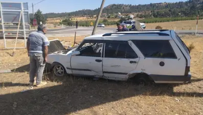 Karaman’da otomobil takla attı: 2 yaralı