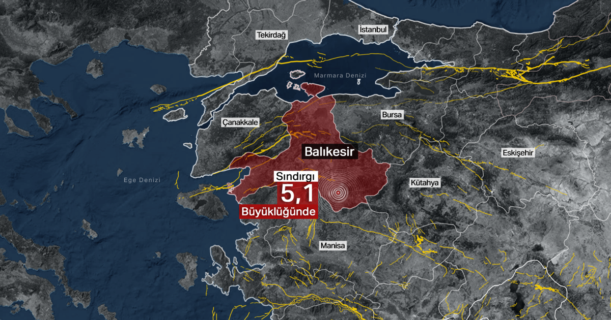Balıkesir Sındırgı'da 5,1 büyüklüğünde deprem oldu