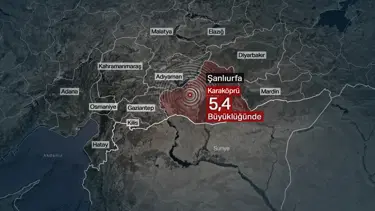 SON DAKİKA: Şanlıurfa'da 5,4 büyüklüğünde deprem