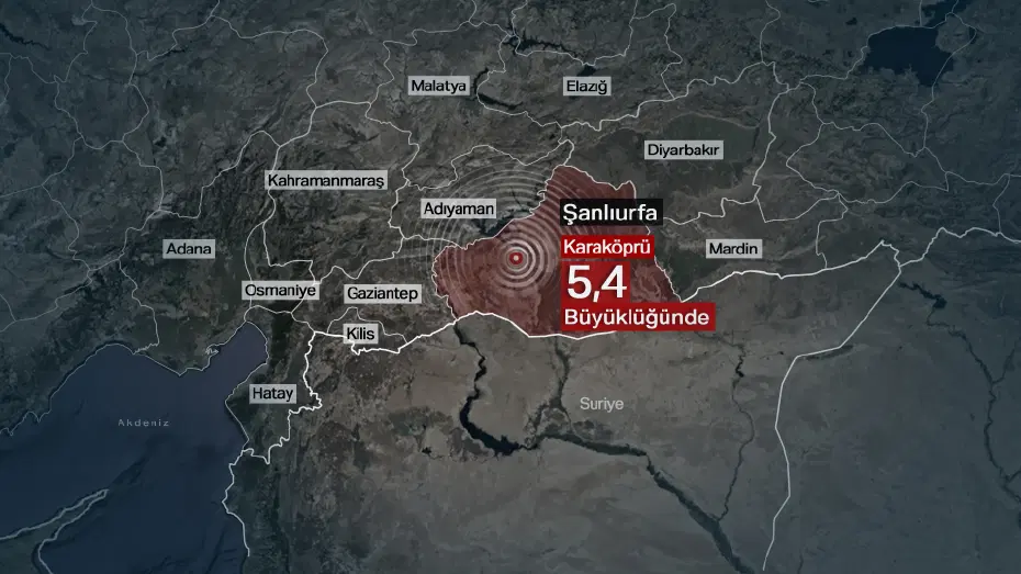 SON DAKİKA: Şanlıurfa'da 5,4 büyüklüğünde deprem