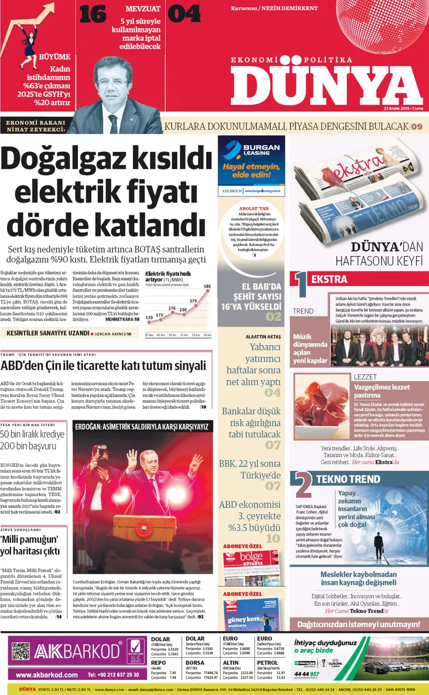 Gazete manşetleri-23.12.2016 10