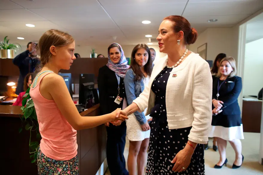 İklim aktivisti Thunberg, BM önünde eylem yaptı 11