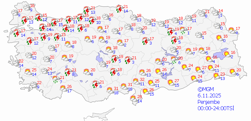 PERŞEMBE HAVA DURUMU 5 PERŞEMBE HAVA DURUMU 5