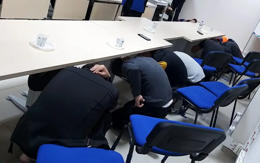 KYK yurtlarında eş zamanlı deprem tatbikatı 22