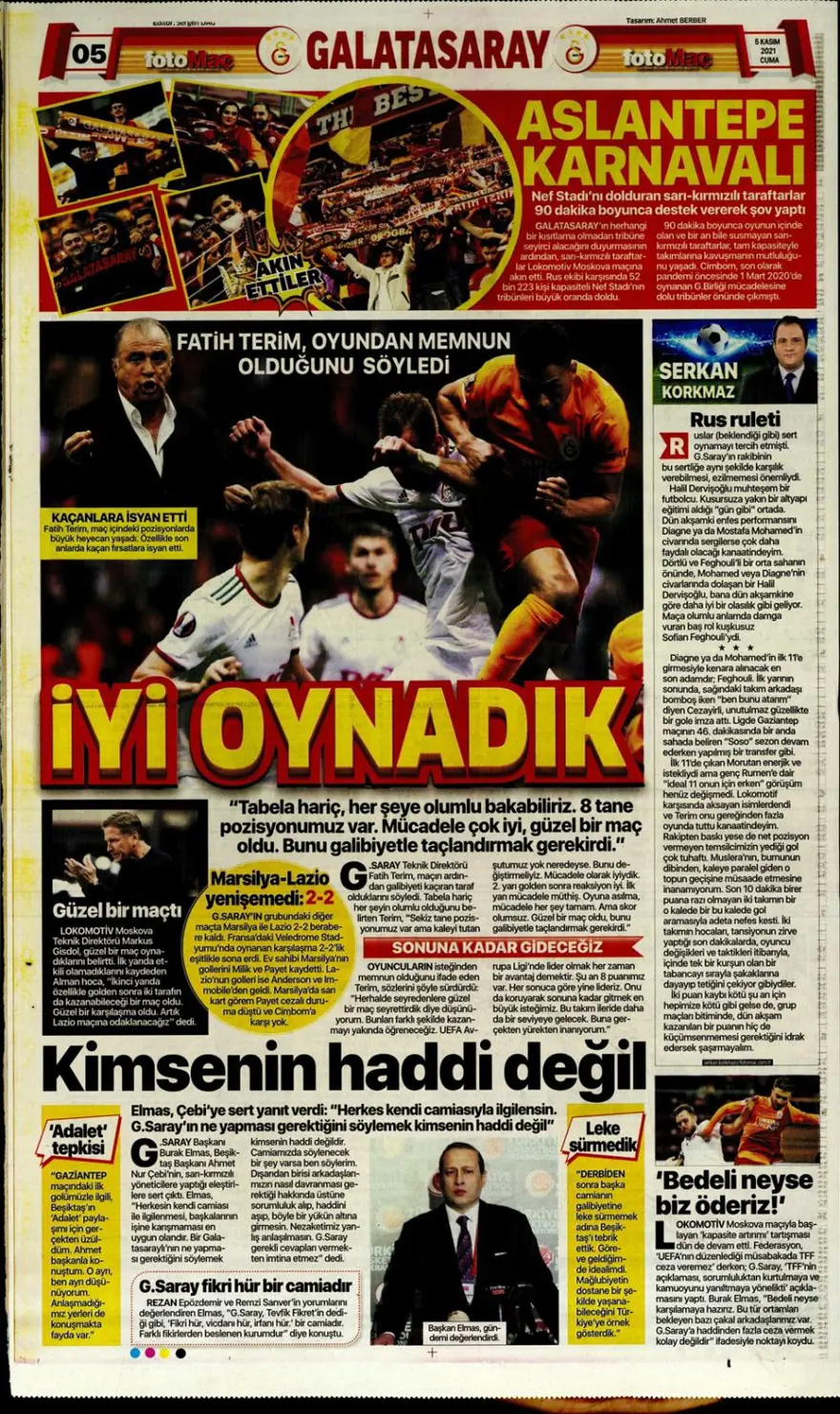 Günün spor manşetleri (5 Kasım 2021) 13