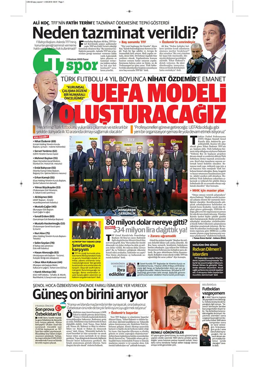 Günün spor manşetleri (2 Haziran 2019) 9