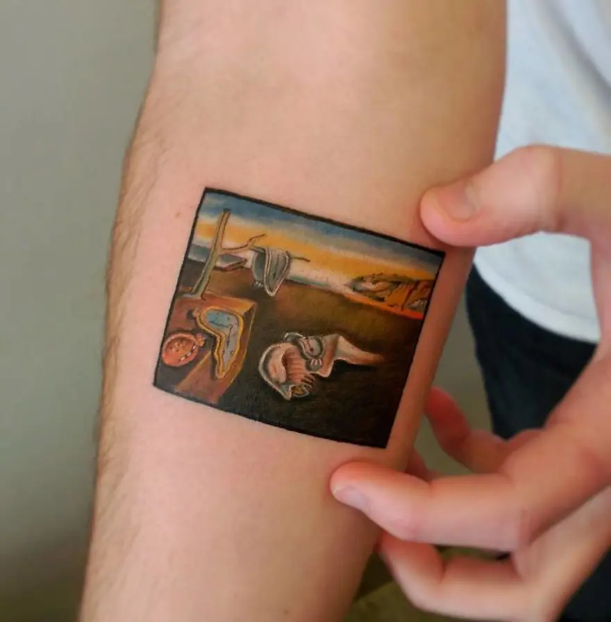 Klasikleşmiş resimlerin dövmeye dönüşmüş hali 20