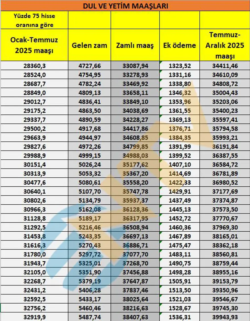 Son dakika... Dul ve yetim aylıkları belli oldu 12