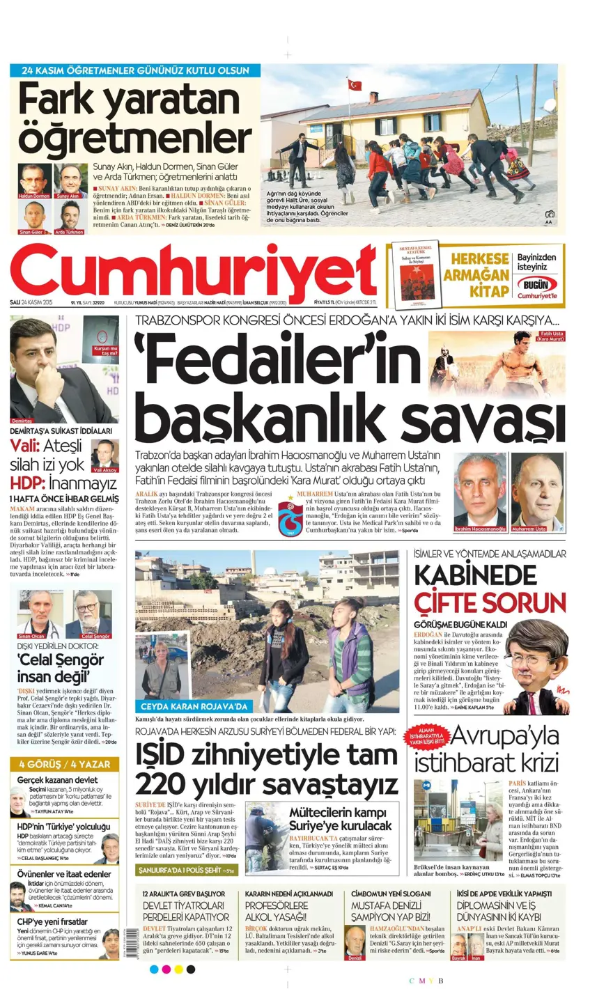 Günün gazete manşetleri - 24 Kasım 2015 7