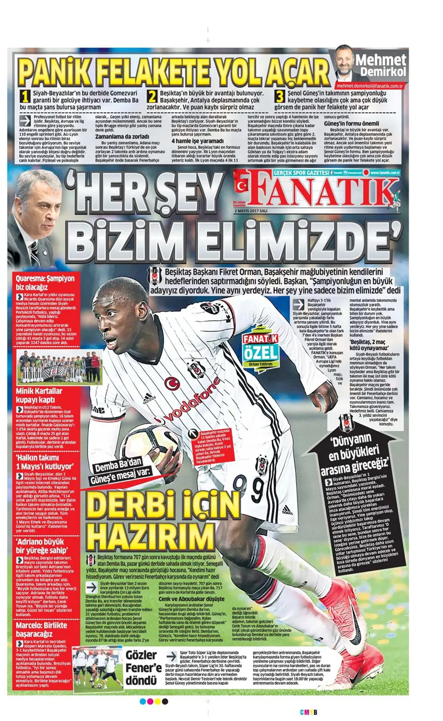 Günün spor manşetleri (2 Mayıs 2017) 11