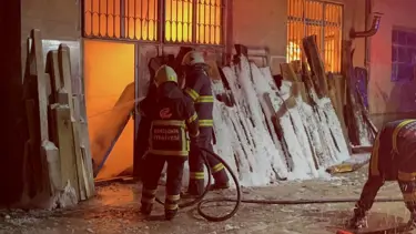 Eskişehir'de mobilya atölyesinde yangın
