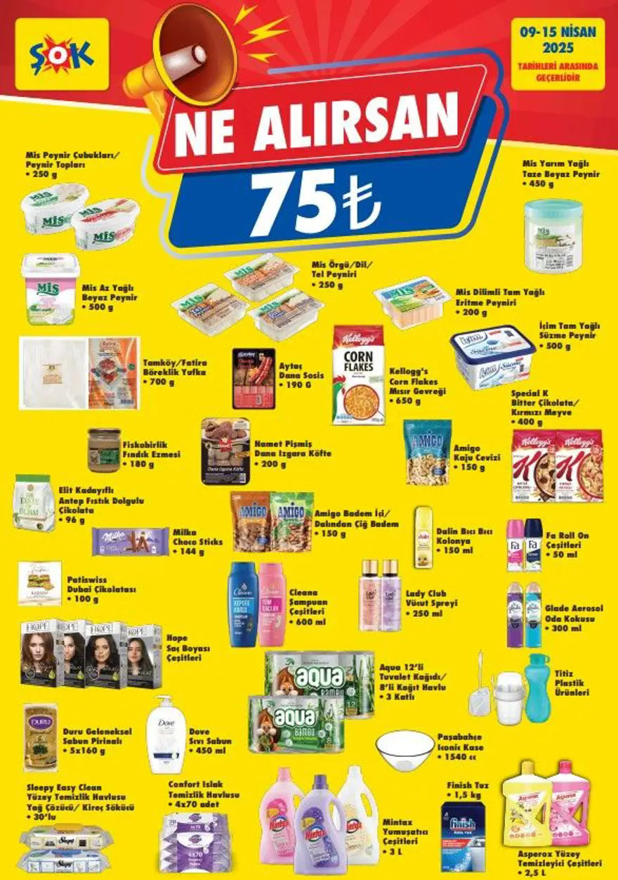 ŞOK Kataloğu 9-15 Nisan 2025: Şok&#x27;ta raflarda: Nevresim seti, dizüstü bilgisayar ve beyaz eşya çeşitleri satışta... 4