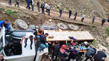 Hafriyat çalışması sırasında kaza: Sürücü yaralandı