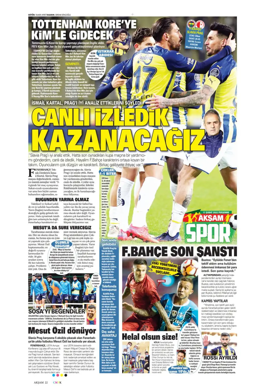 Günün spor manşetleri (17 Şubat 2022) 3