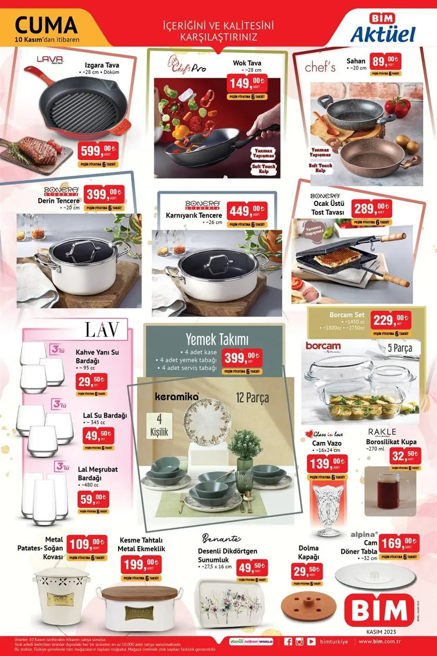 BİM market güncel aktüel ürünler kataloğu yayımlandı (8-10 Kasım BİM yeni indirimli ürünler listesi) 6