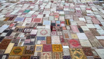 Antalya'nın rengarenk halı tarlaları