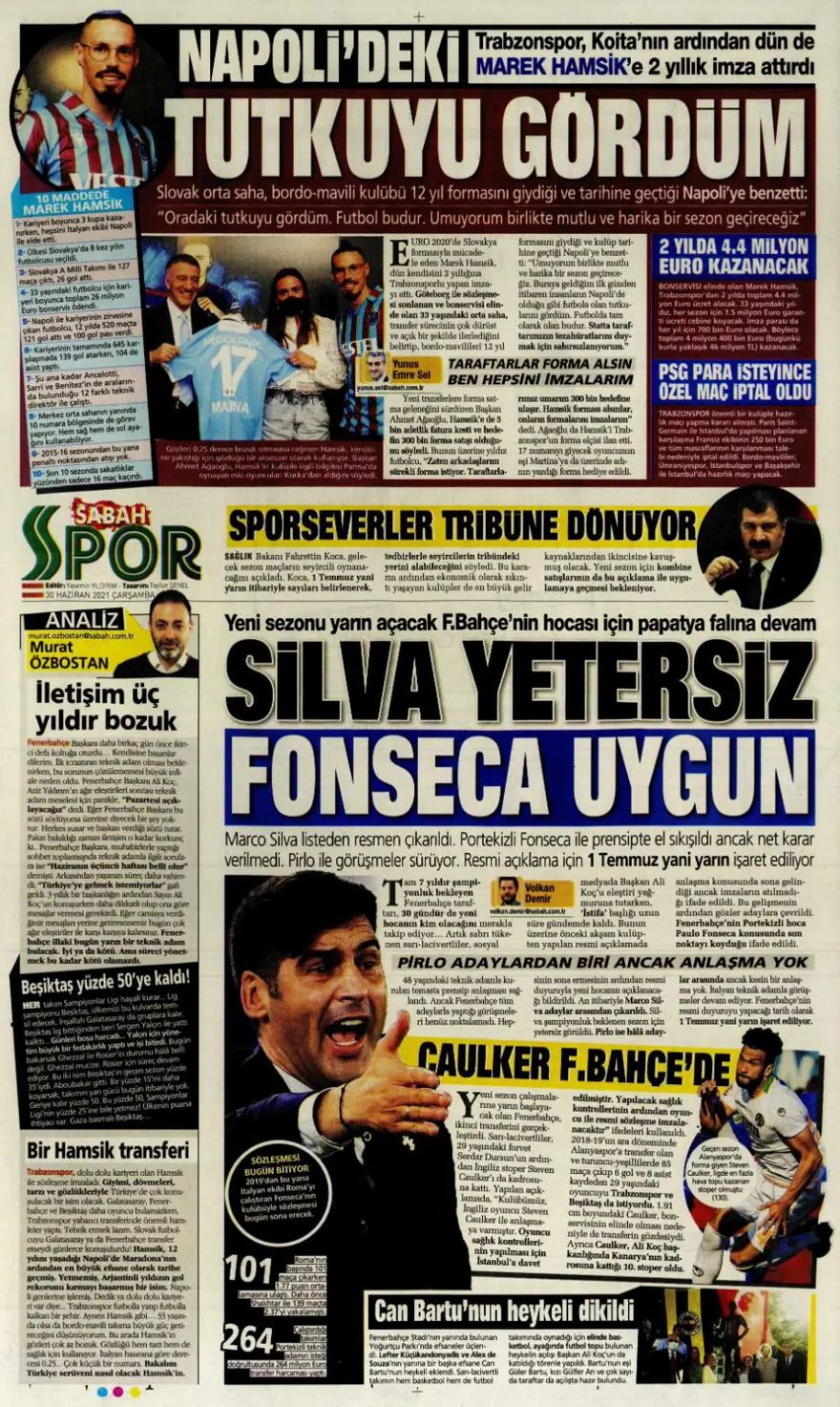 Günün spor manşetleri (30 Haziran 2021) 4