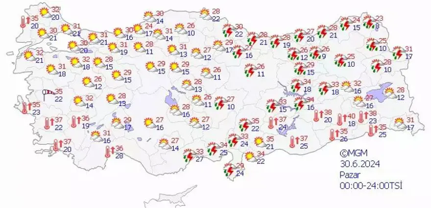 Meteoroloji açıkladı! Bugün hava nasıl olacak? 29 Haziran 2024 hava durumu raporu, bazı illere sağanak yağış kuvvetli geliyor 5