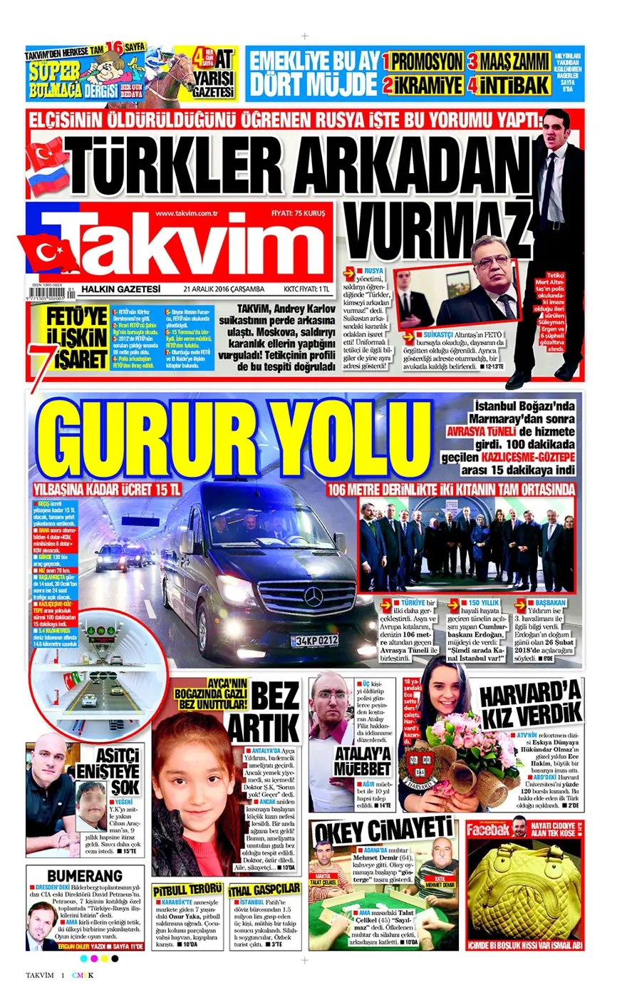 Günün gazete manşetleri - 21 Aralık 2016 5