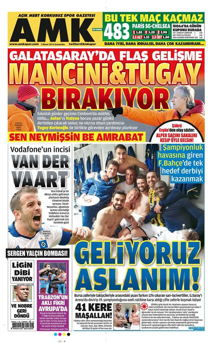 Günün gazete manşetleri - 2 Nisan 2014 19 Günün gazete manşetleri - 2 Nisan 2014 19