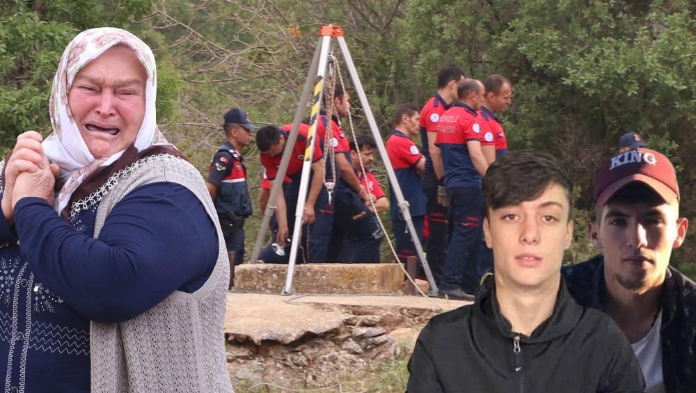Kayıp 2 genç, üzeri toprak ve kaya parçalarıyla doldurulmuş su kuyusunda aranıyor