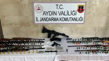 Germencik’te 10 ruhsatsız silah ele geçirildi