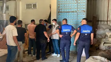 Gaziantep'te küflenmiş 1350 kilogram pul biber imha edildi
