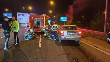 Kamyona arkadan çarpan sürücü ağır yaralandı