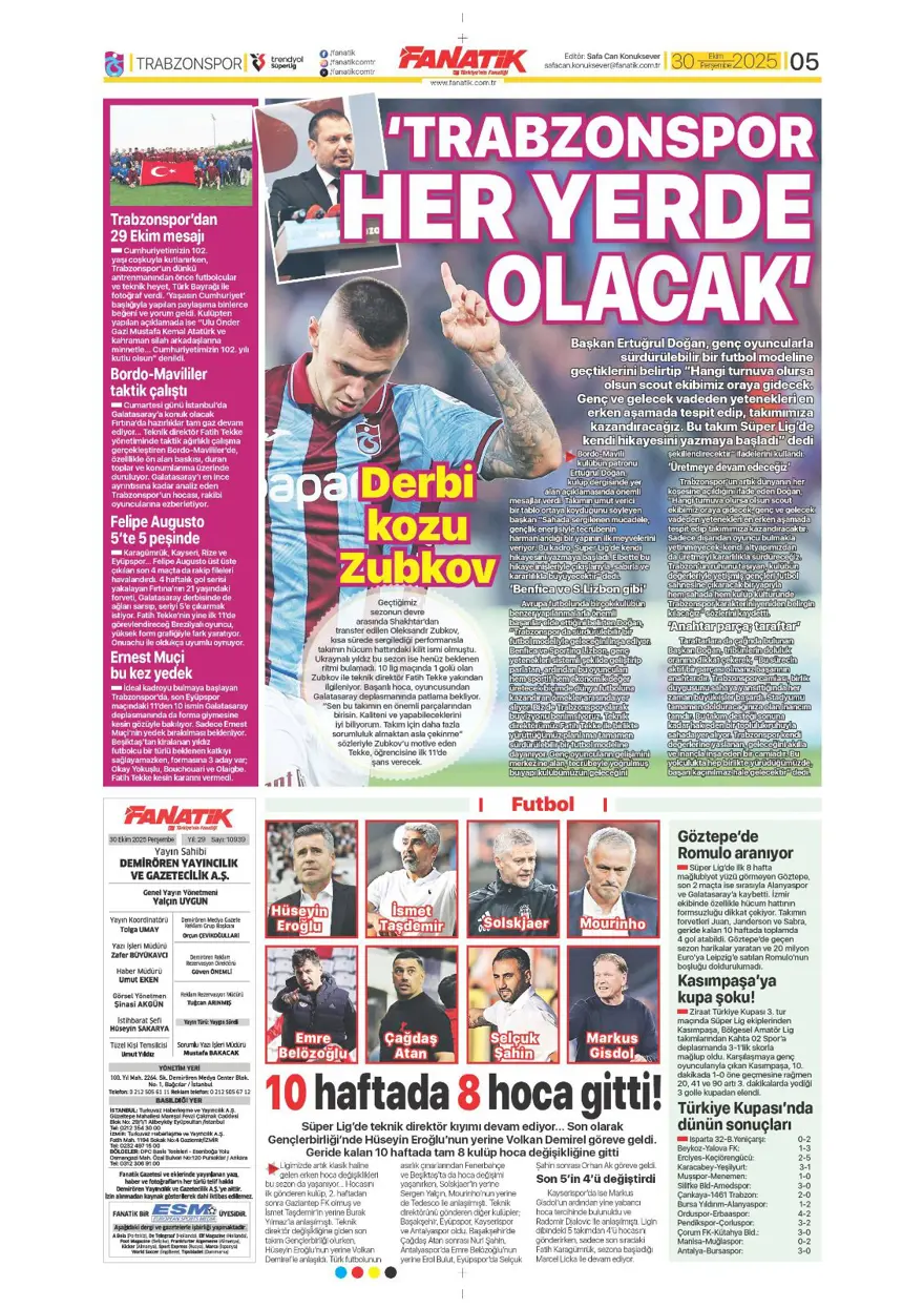 "Hakem dalgası tsunamiye dönüşür mü?" (30 Ekim 2025 spor manşetleri) 3 "Hakem dalgası tsunamiye dönüşür mü?" (30 Ekim 2025 spor manşetleri) 3