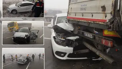 Buzlanma ve sis zincirleme kaza getirdi: 3 ölü, 11 yaralı