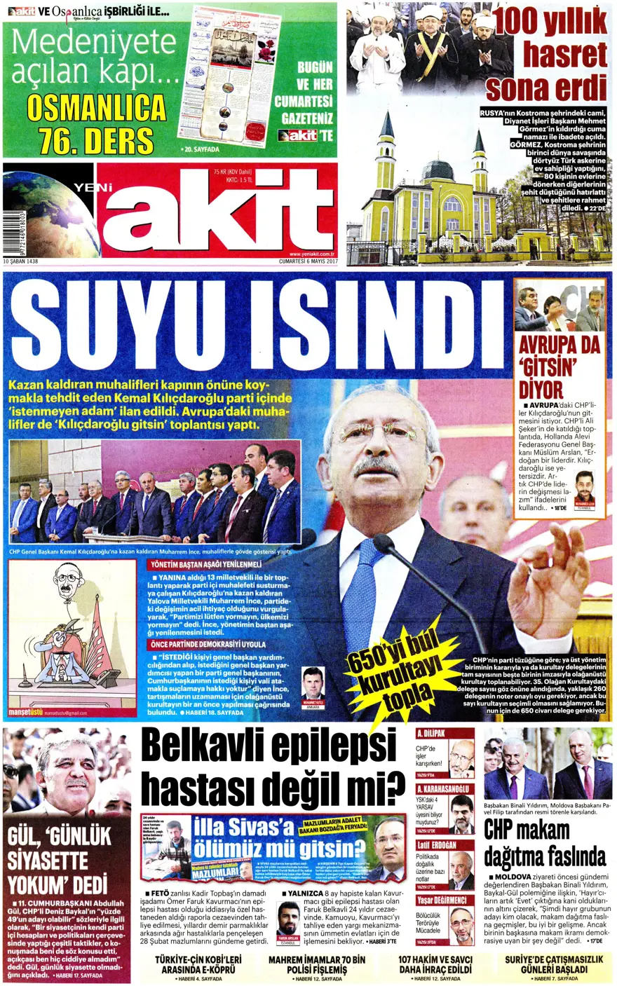 Günün gazete manşetleri - 06.05.2017 14